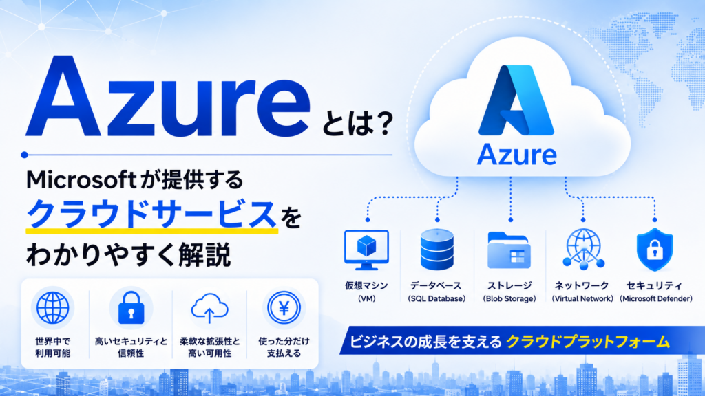 Azureとは？Microsoftが提供するクラウドサービスをわかりやすく解説